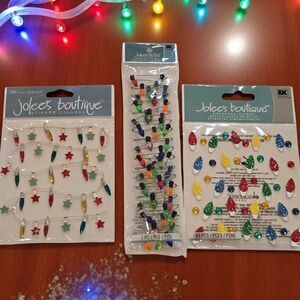 Jolee's Boutique Sticker Lot Christmas Holiday Glitter Ornamental Lights Repeats